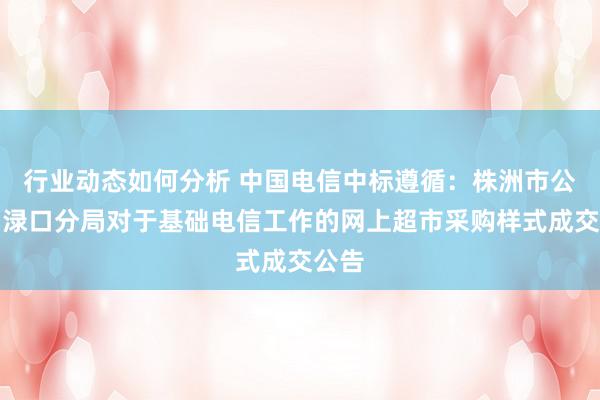 行业动态如何分析 中国电信中标遵循：株洲市公安局渌口分局对于基础电信工作的网上超市采购样式成交公告