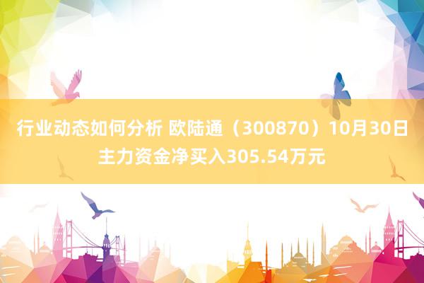 行业动态如何分析 欧陆通（300870）10月30日主力资金净买入305.54万元