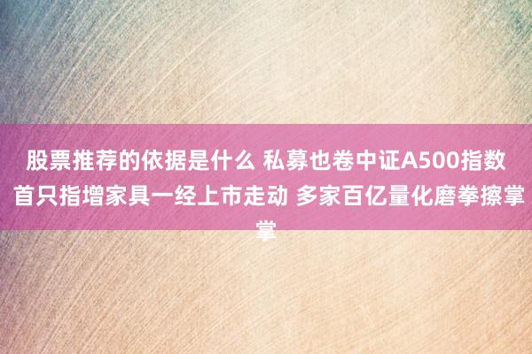 股票推荐的依据是什么 私募也卷中证A500指数 首只指增家具一经上市走动 多家百亿量化磨拳擦掌