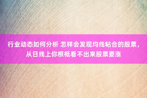 行业动态如何分析 怎样会发现均线粘合的股票，从日线上你根柢看不出来股票要涨