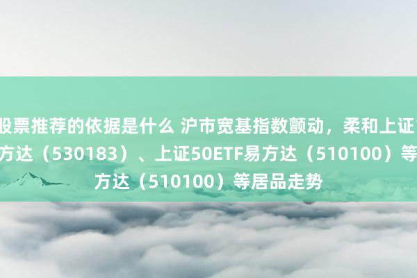 股票推荐的依据是什么 沪市宽基指数颤动，柔和上证180ETF易方达（530183）、上证50ETF易方达（510100）等居品走势