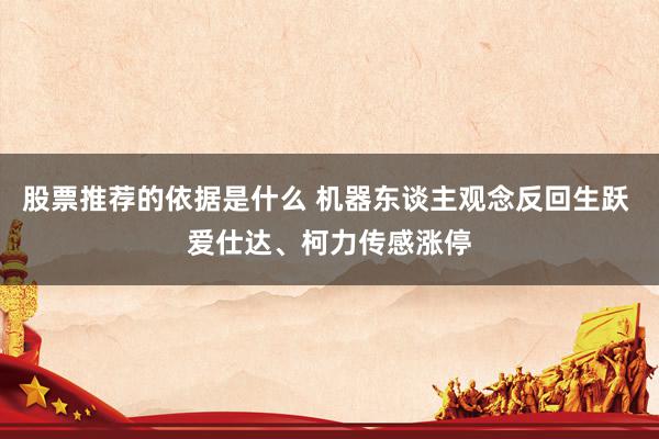 股票推荐的依据是什么 机器东谈主观念反回生跃 爱仕达、柯力传感涨停