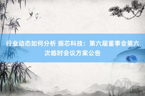 行业动态如何分析 振芯科技：第六届董事会第六次临时会议方案公告