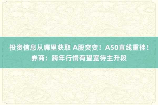 投资信息从哪里获取 A股突变！A50直线重挫！券商：跨年行情有望宽待主升段